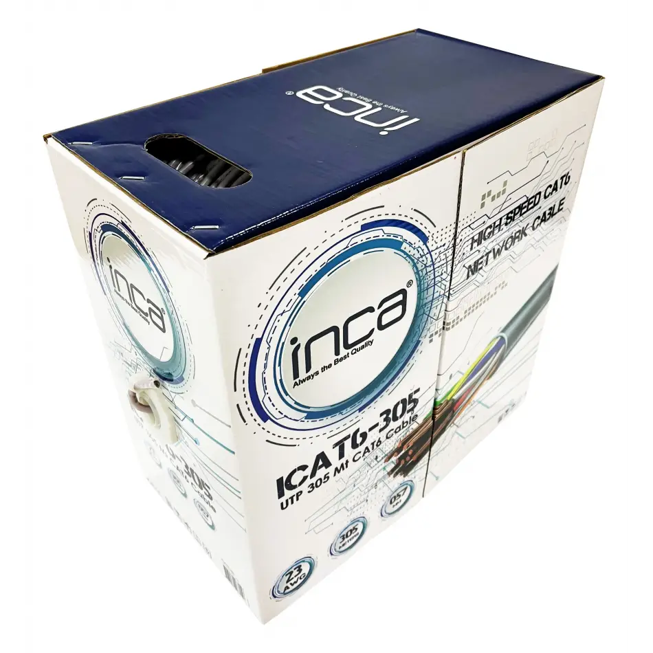 Inca Icat6-305m 305m Cat6 Utp 23 Awg Kablo,gri