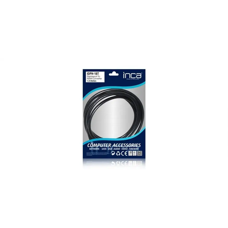 Inca Idph-18t 1,8m Display Port=>hdmi Kablo
