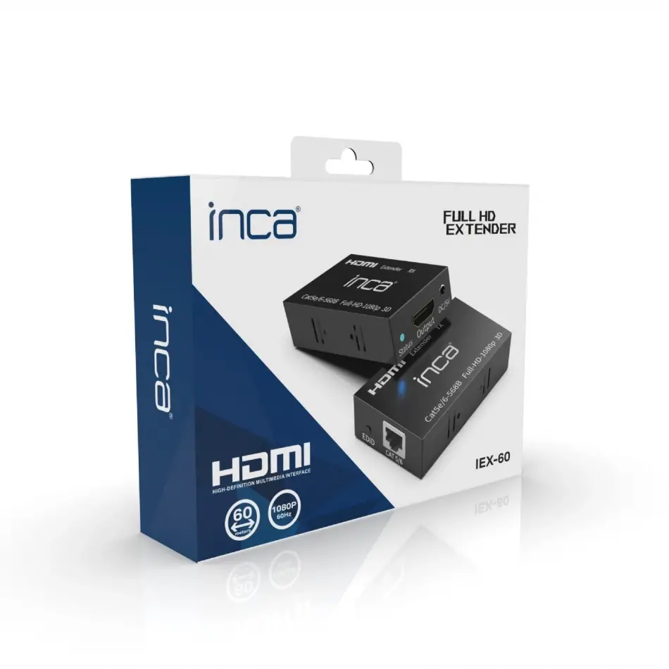 Inca Iex-60 Cat 5e/6 60m Fhd 1080p 3d Hdmı Extende