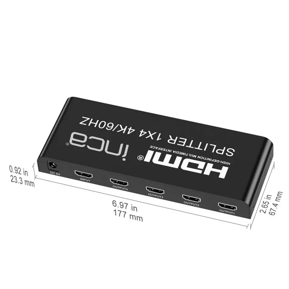 Inca Ihsk-460 Hdmı 1giriş 4 Çıkış 4k60hz Çoklayıcı