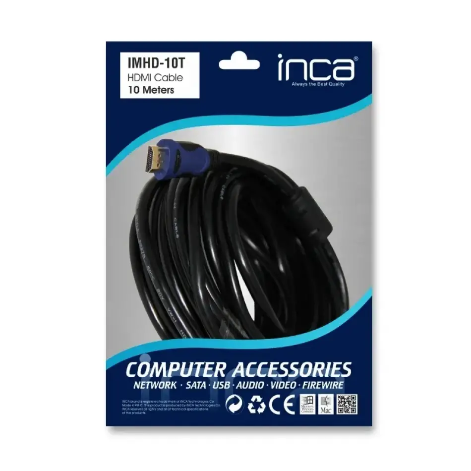 Inca Imhd-10t 10m Hdmı 1.4v 3d Altın Uclu Kablo
