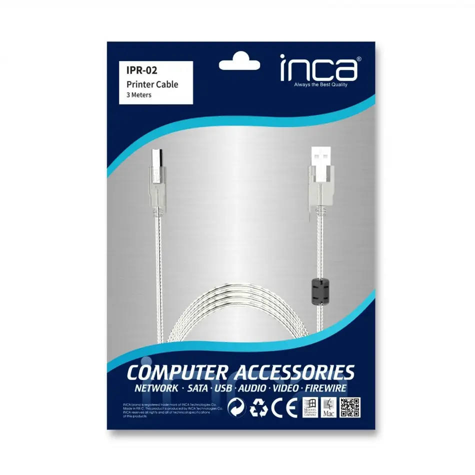 Inca Ipr-02 3m Usb 2.0 Yazıcı Kablosu
