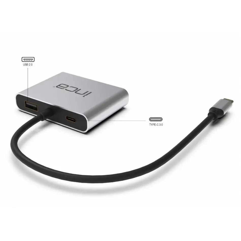 Inca Itpc-4t Type-c Hub; 4hdmı 4k@30hz+usb2.0,pd