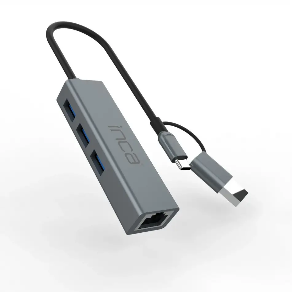 Inca Iutp-03t Usb3.0+tip-c=>gigabit Rj45+3*usb3.0