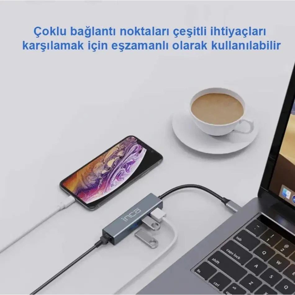 Inca Iutp-03t Usb3.0+tip-c=>gigabit Rj45+3*usb3.0