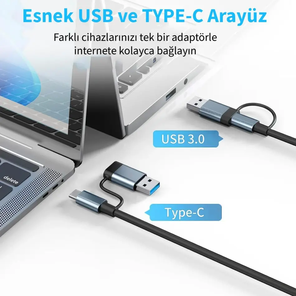 Inca Iutp-03t Usb3.0+tip-c=>gigabit Rj45+3*usb3.0