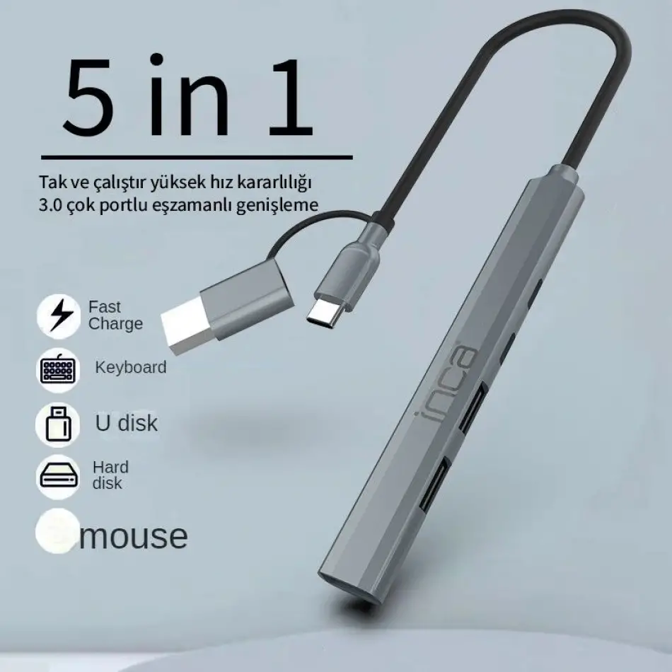 Inca Iutp-06t 15cm Tip-c+usb=>1*usb3.0+2*usb2.0+