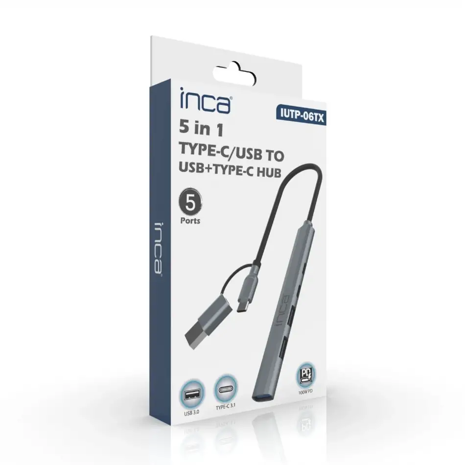 Inca Iutp-06t 15cm Tip-c+usb=>1*usb3.0+2*usb2.0+