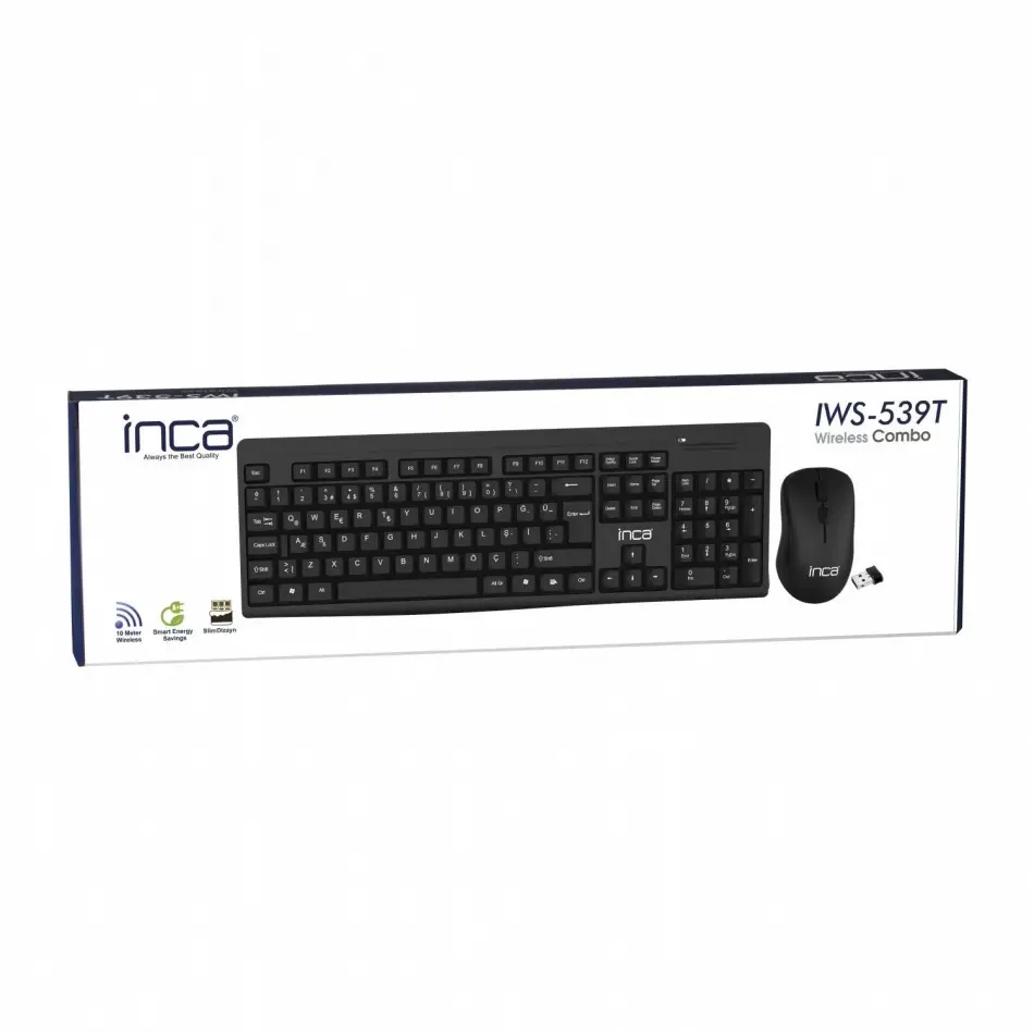 Inca Iws-539t Q Klavye&mouse Set,siyah