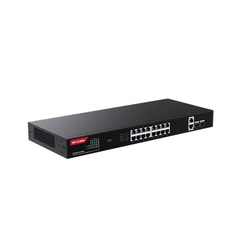 Ip-com G1120p-16-250w 16 Port Gıgabıt+2xgb Rj45/sfp Uplınk 230w Poe Rackmount Swıtch