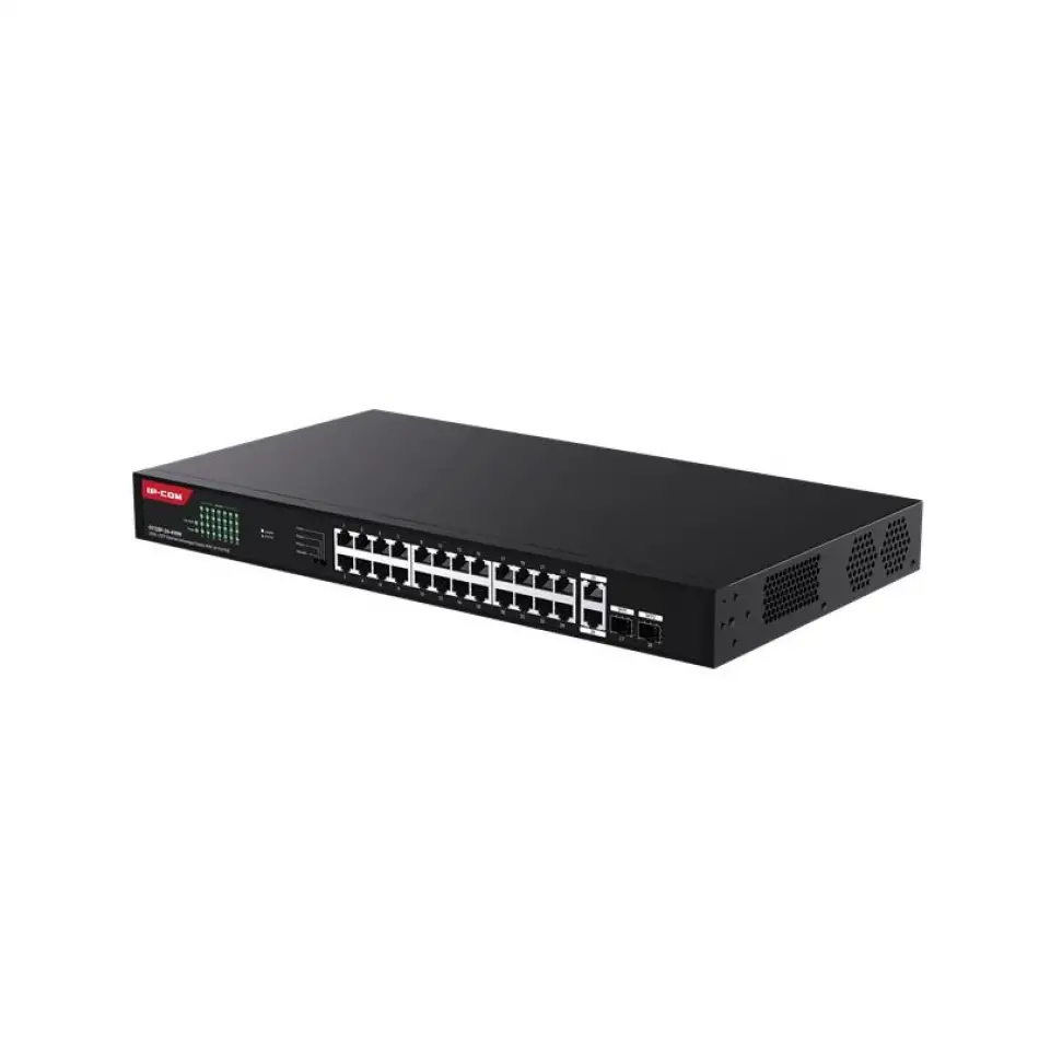 Ip-com G1128-24-410w 24 Port Gıgabıt +2xgb Rj45/sfp Uplınk 370w Poe Rackmount Swıtch