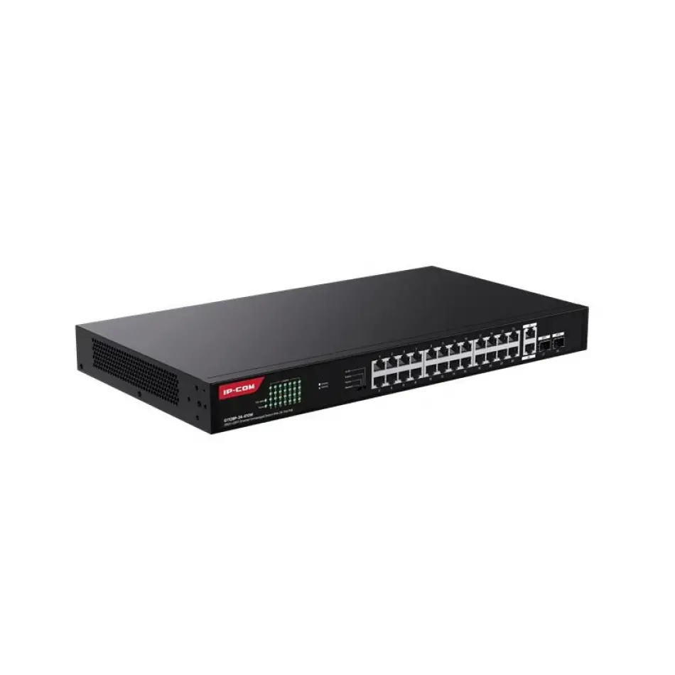 Ip-com G1128-24-410w 24 Port Gıgabıt +2xgb Rj45/sfp Uplınk 370w Poe Rackmount Swıtch