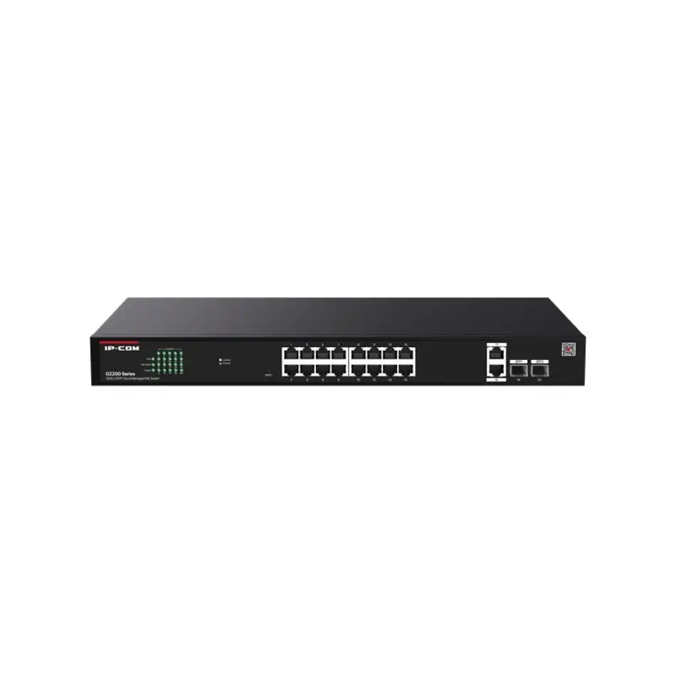 Ip-com G2220p-16-250w 16 Port Gıgabıt+2xrj45/sfp Uplınk 230w Poe Cloud Yönetilebilir Rackmount Swıtch