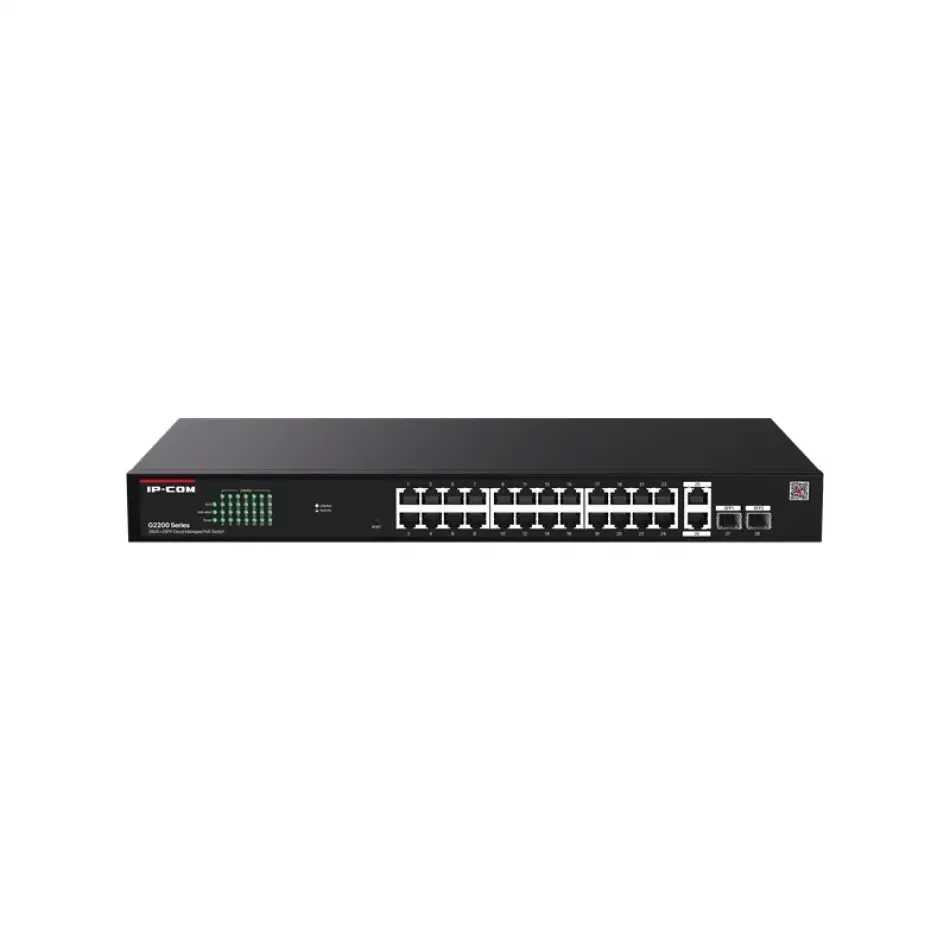 Ip-com G2228p-24-410w 24 Port Gıgabıt+2xrj45/sfp Uplınk 370w Poe Cloud Yönetilebilir Rackmount Swıtch
