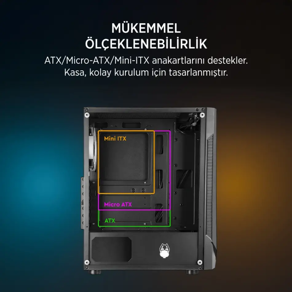 JAMES DONKEY HELIX H800 4XRBW ATX 650W GAMING KASA