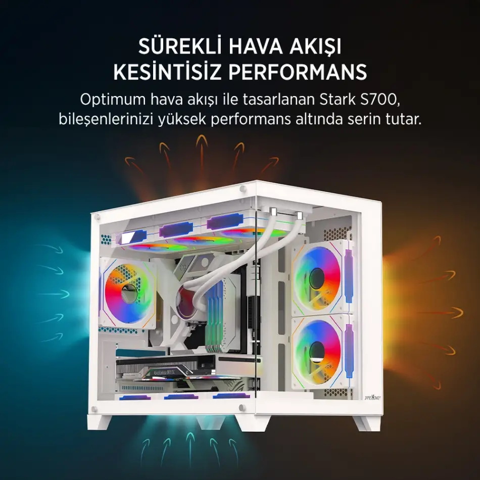 James Donkey Stark S700 650w Beyaz Gamıng Kasa