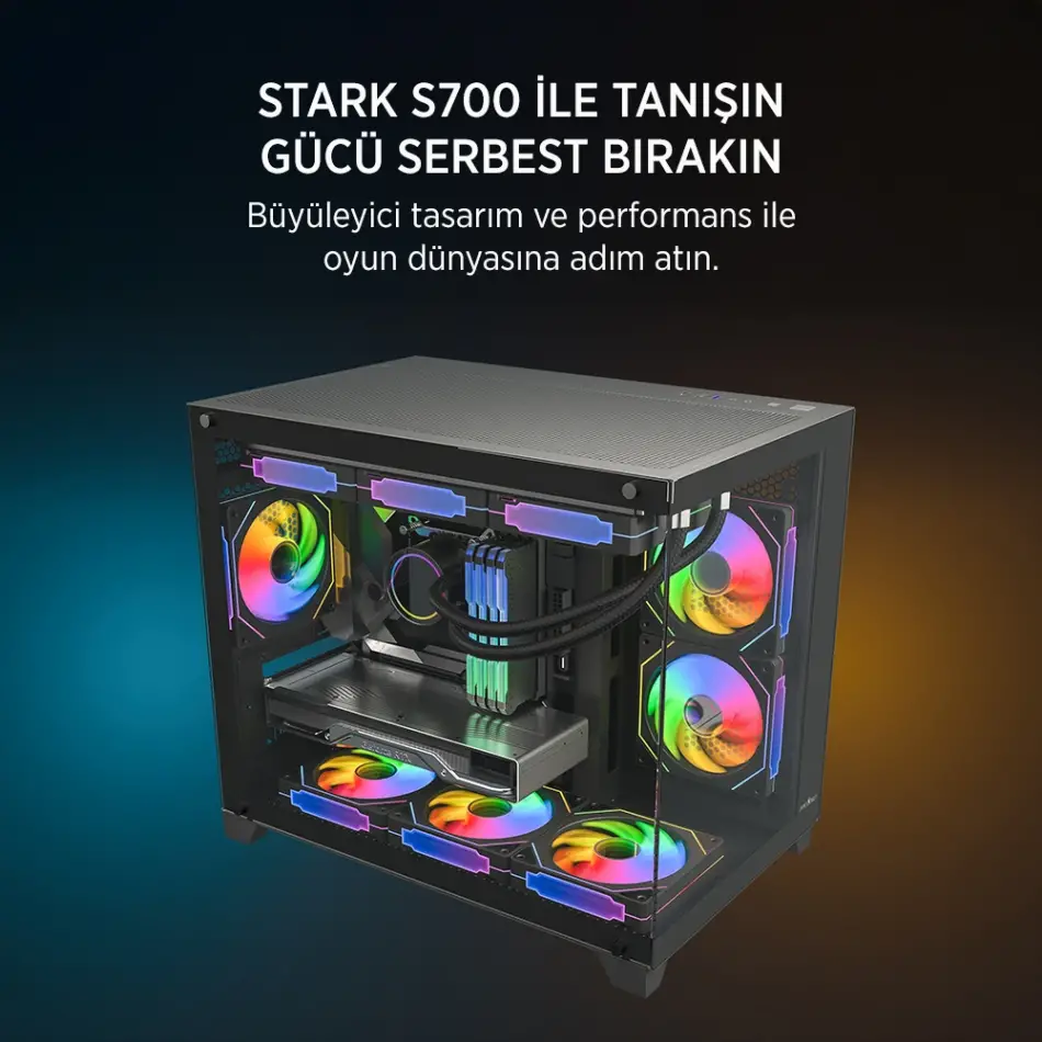 James Donkey Stark S700 650w Sıyah Gamıng Kasa