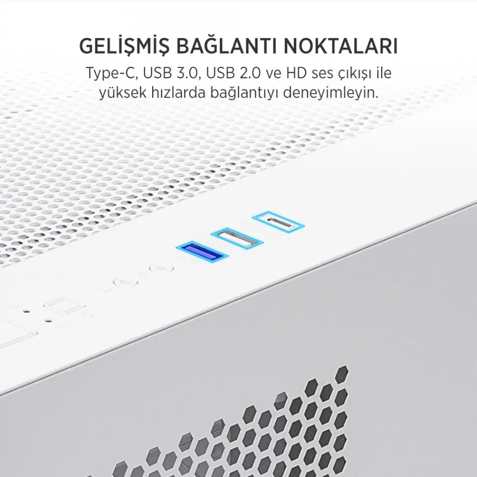 James Donkey Stark S700 750w Beyaz Gamıng Kasa