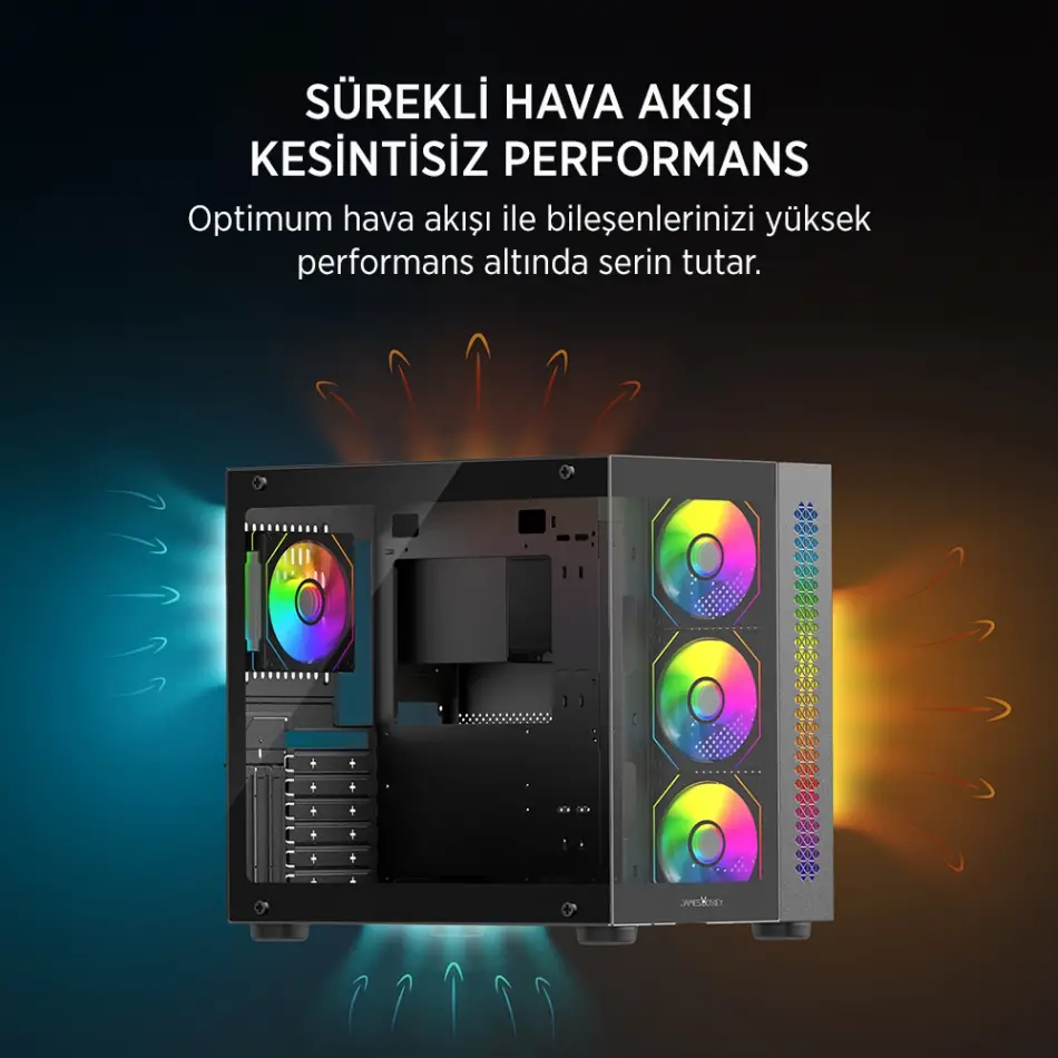 JAMES DONKEY STARK S800 4X ARGB BLACK KASA 750W