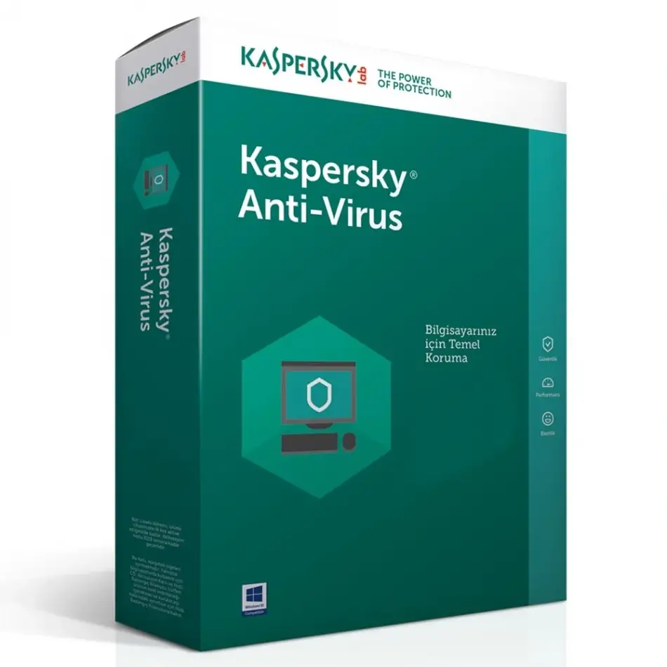 Kaspersky Anti-virus 4kullanıcı 1yıl