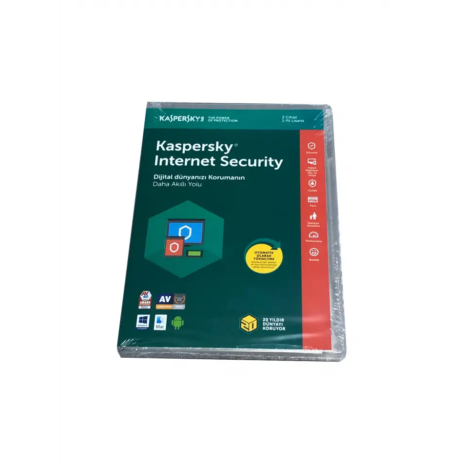 Kaspersky Internet Security 2kullanıcı 1yıl