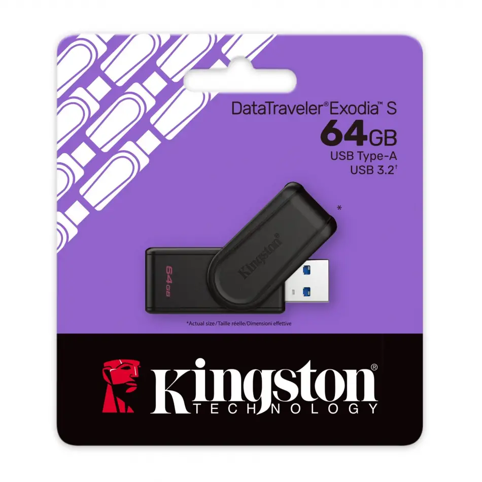 Kingston 64gb Usb3.2 Bellek Dtxs/64gb Siyah