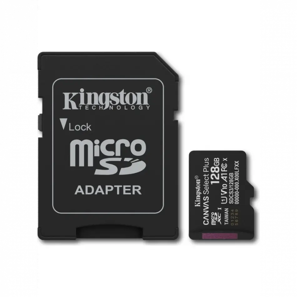 Kıngston Sdcs3/128gb, Canvas Select Plus Gen3 A1, 100mb/s, Microsd Kart Bellek (sd Adaptörlü)