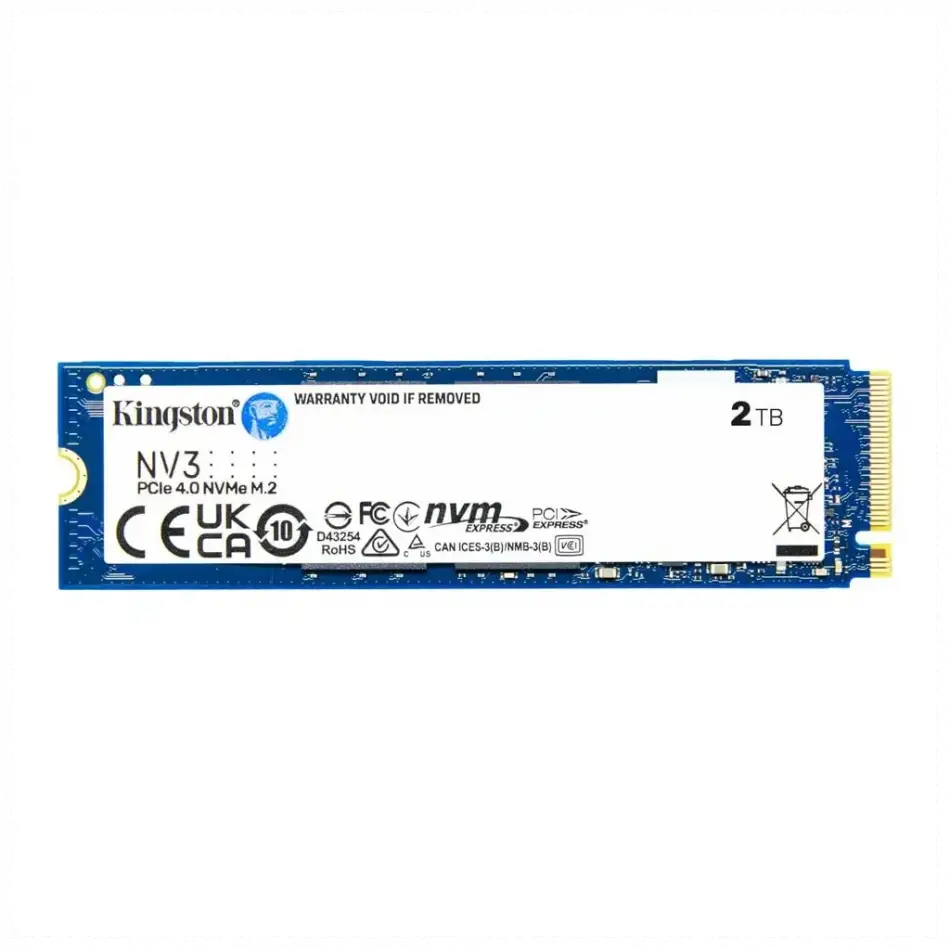 Kıngston Snv3s/2000g, Nv3, 2tb, 6000/5000, Gen4, Nvme Pcıe M.2 2280, Ssd