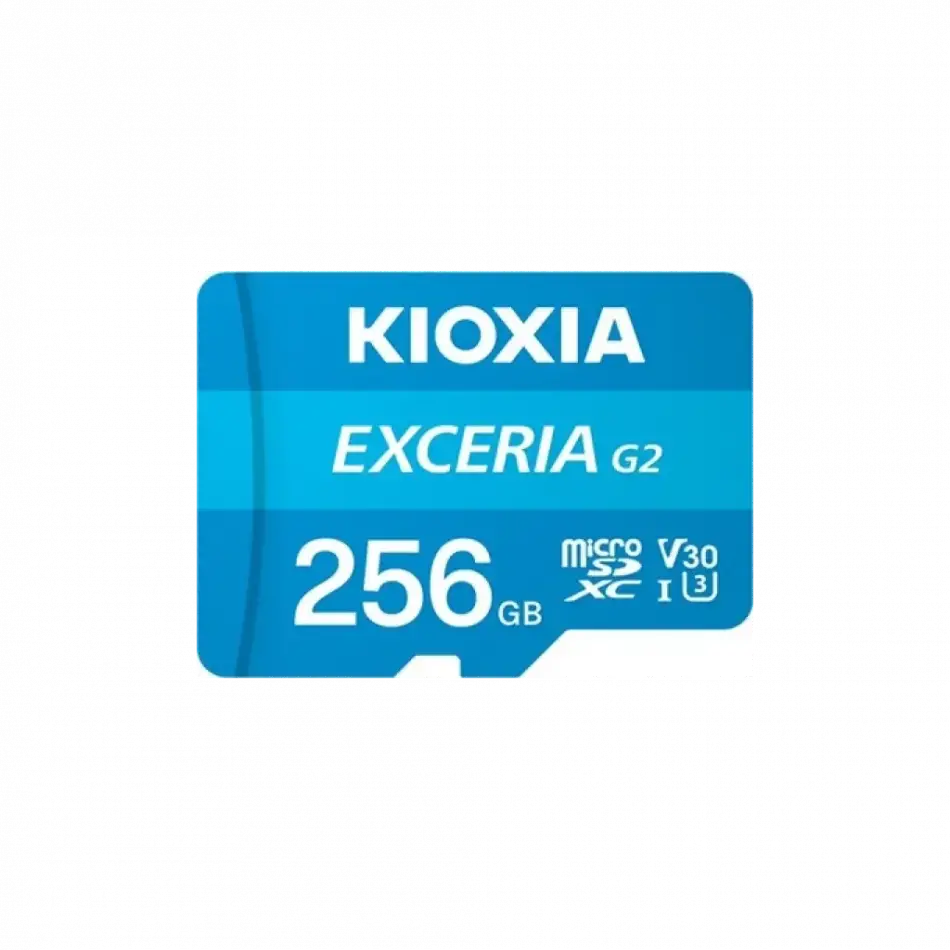 Kıoxıa 256gb Exceriag2, Lmex2l256gg2, U1 V30 4k,  Cl10, 100mb/s, Microsd Kart Bellek (sd Adaptörlü)
