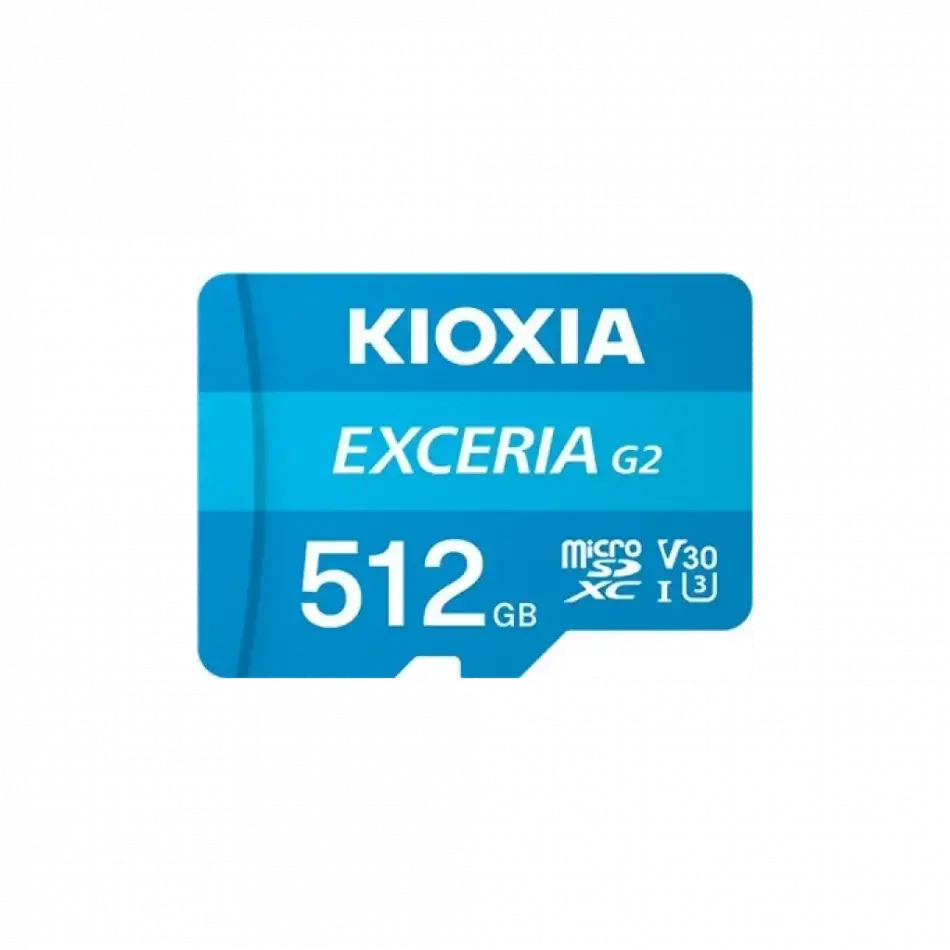Kıoxıa 512gb Exceriag2, Lmexl512gg2 U1 V30 4k,  Cl10, 100mb/s, Microsd Kart Bellek (sd Adaptörlü)