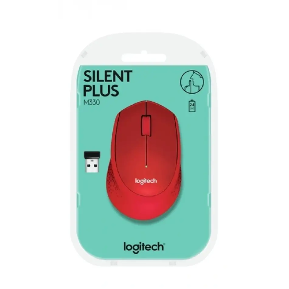 Logitech 910-004911  M330 Kablosuz Kırmızı Silent