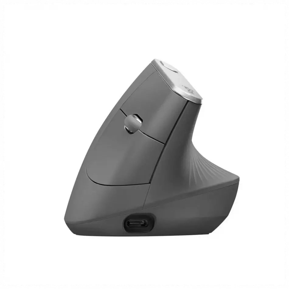 Logıtech 910-005448, Mx Vertıcal, Siyah, Bluetooth, 4000dpi, Lazer, 4 Tuşlu, Usb-c Den Şarj Edilebilir, Dikey Ergonomik Mouse
