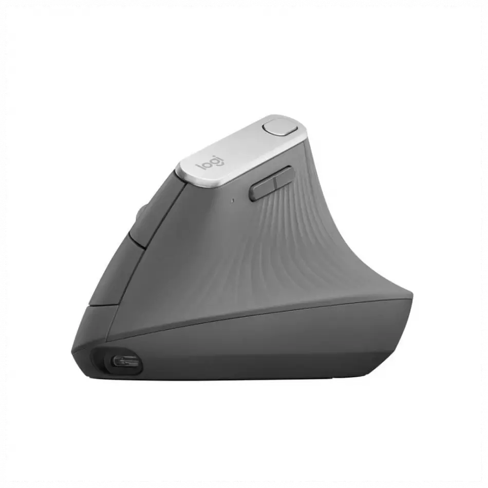 Logıtech 910-005448, Mx Vertıcal, Siyah, Bluetooth, 4000dpi, Lazer, 4 Tuşlu, Usb-c Den Şarj Edilebilir, Dikey Ergonomik Mouse