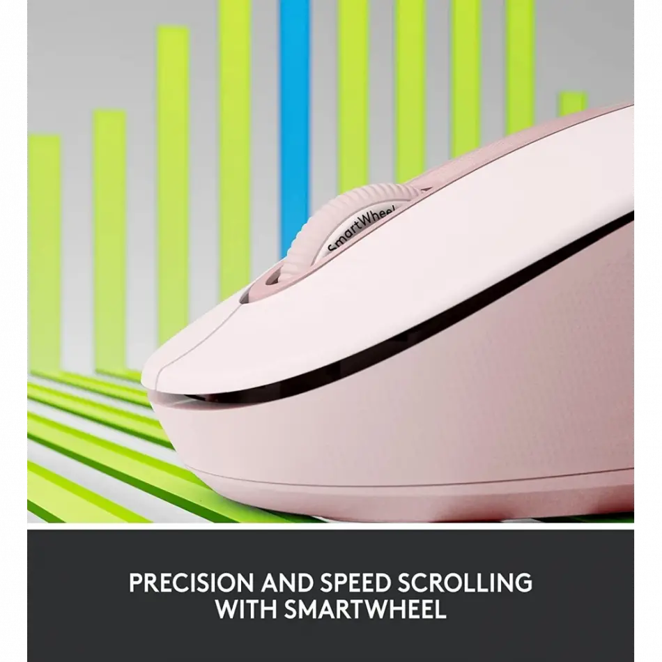 Logıtech 910-006254, M650 Signature, Rose, Sağ El, Usb Nano 2,4g Kablosuz, 4000dpi, Optik, 5 Tuşlu, 24ay Pil Ömrü, Sessiz Mouse