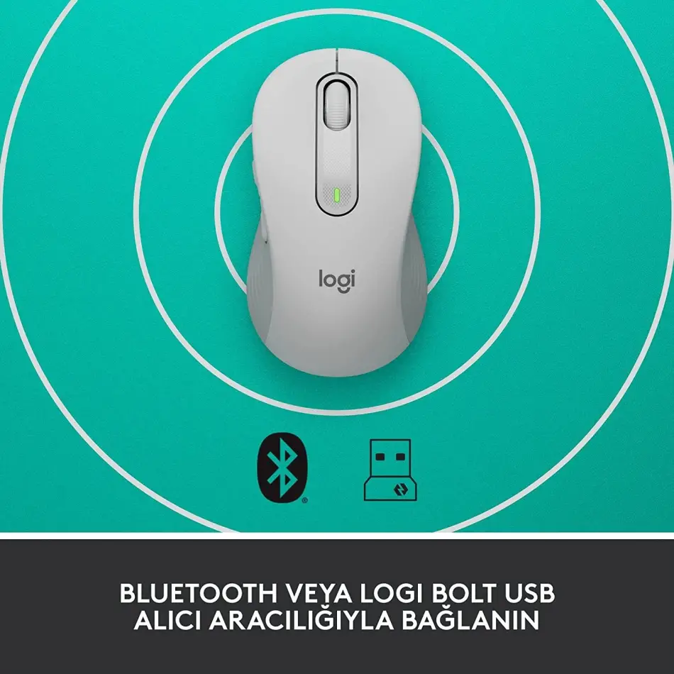 Logitech 910-006255 M650 Kablosuz Beyaz Mouse