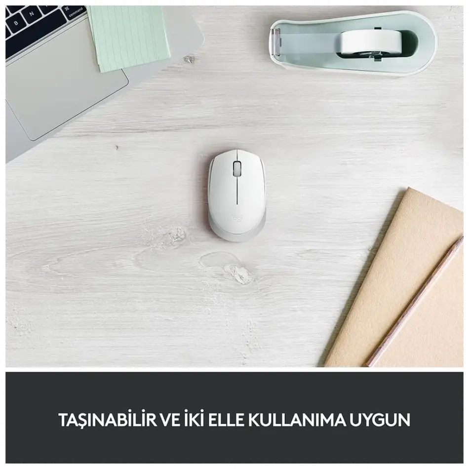 Logıtech 910-006867, M171 White, Usb Nano 2,4g Kablosuz, 1000dpi, Optik, 3 Tuşlu, 12ay Pil Ömrü, Mouse