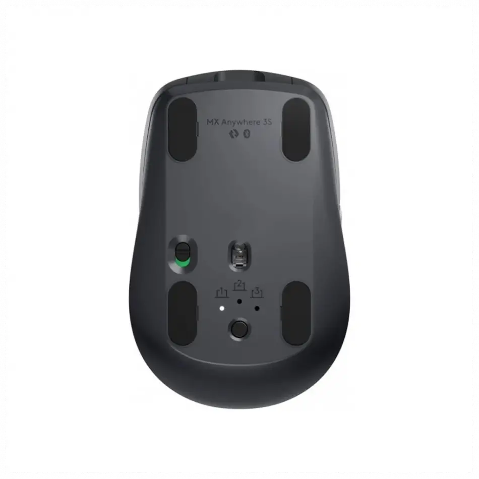 Logıtech 910-006929, Mx Anywhere 3s, Siyah, Bluetooth, 8000dpi, Lazer, 6 Tuşlu, Usb-c Den Şarj Edilebilir, Mouse