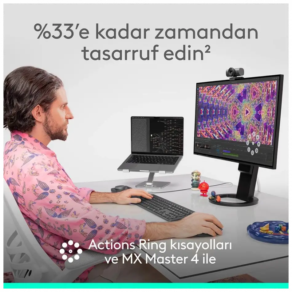 Logıtech 910-007562, Mx Master 4, Siyah, Bluetooth, 8000dpi, Lazer, 8 Tuşlu, Usb-c Den Şarj Edilebilir, Mouse