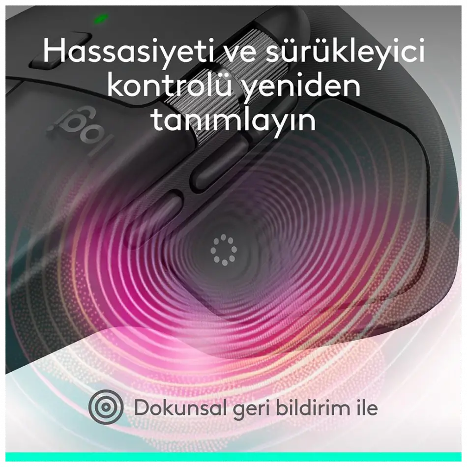 Logıtech 910-007562, Mx Master 4, Siyah, Bluetooth, 8000dpi, Lazer, 8 Tuşlu, Usb-c Den Şarj Edilebilir, Mouse