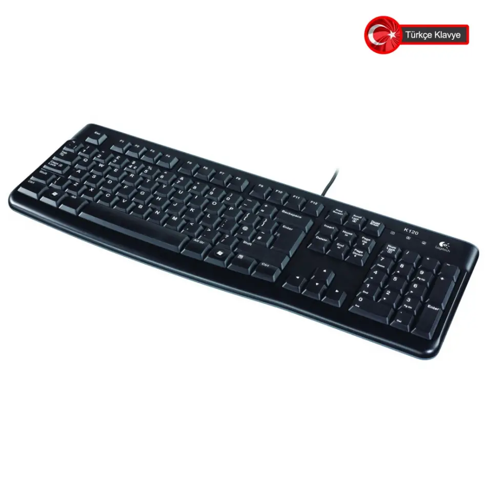 Logıtech K120, 920-002505, Usb Kablolu, Türkçe Q, Standart Klavye
