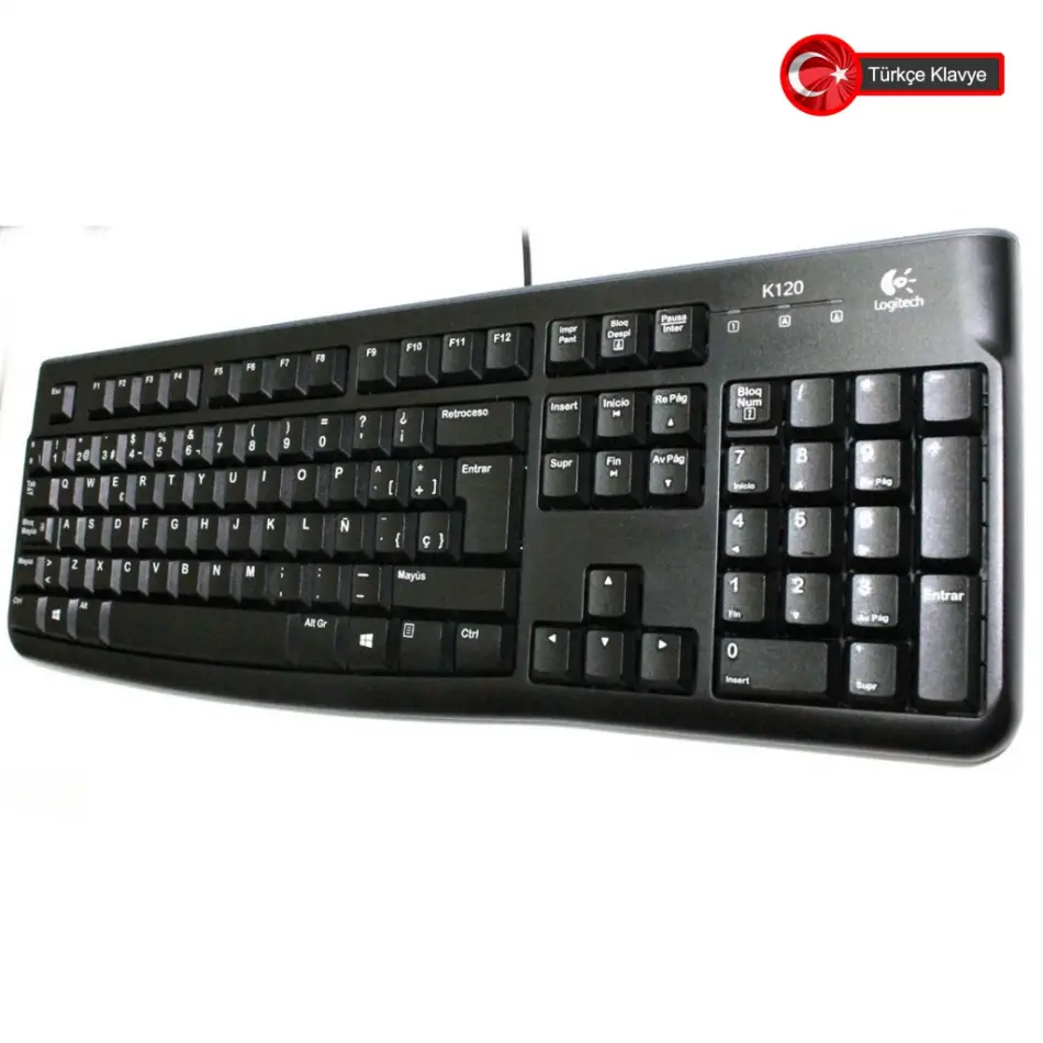 Logıtech K120, 920-002505, Usb Kablolu, Türkçe Q, Standart Klavye