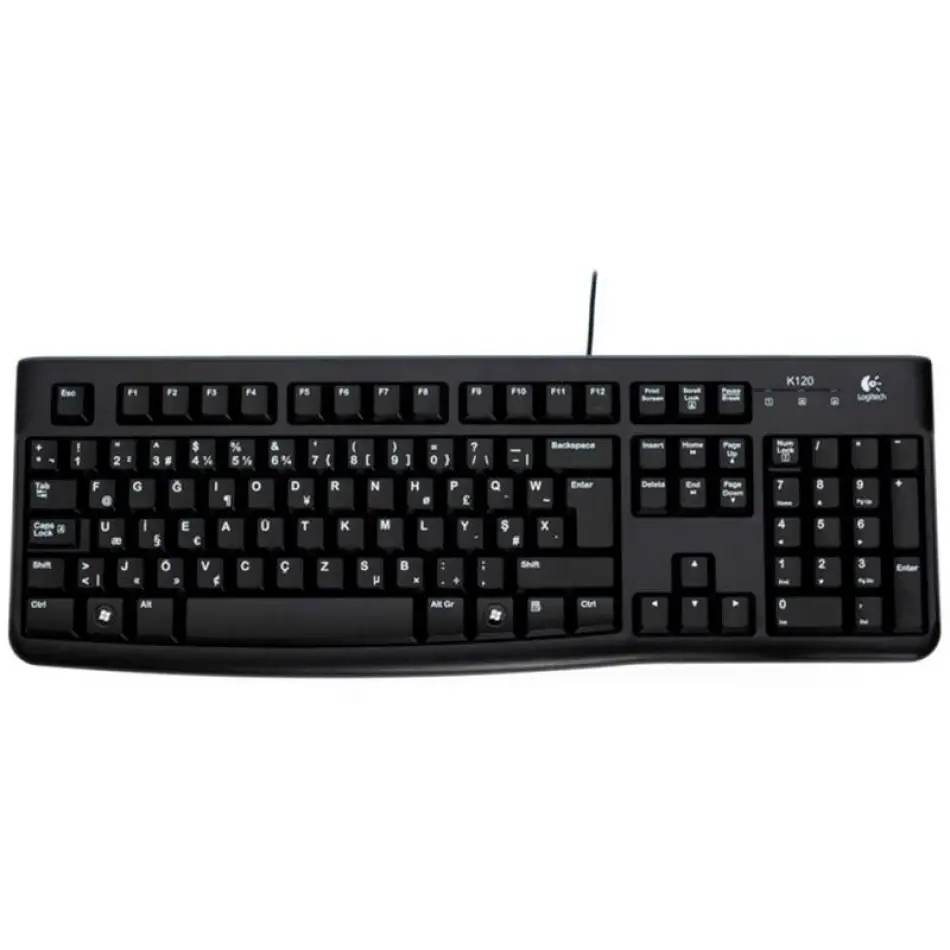 Logıtech K120 F Usb Klavye Sıyah 920-004163 Kablolu