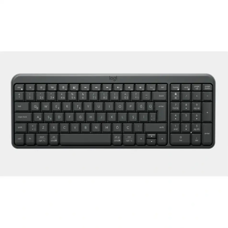 Logıtech K250 Tam Boyutlu Kompakt Bluetooth Türkçe Q Klavye Gri 920-013460