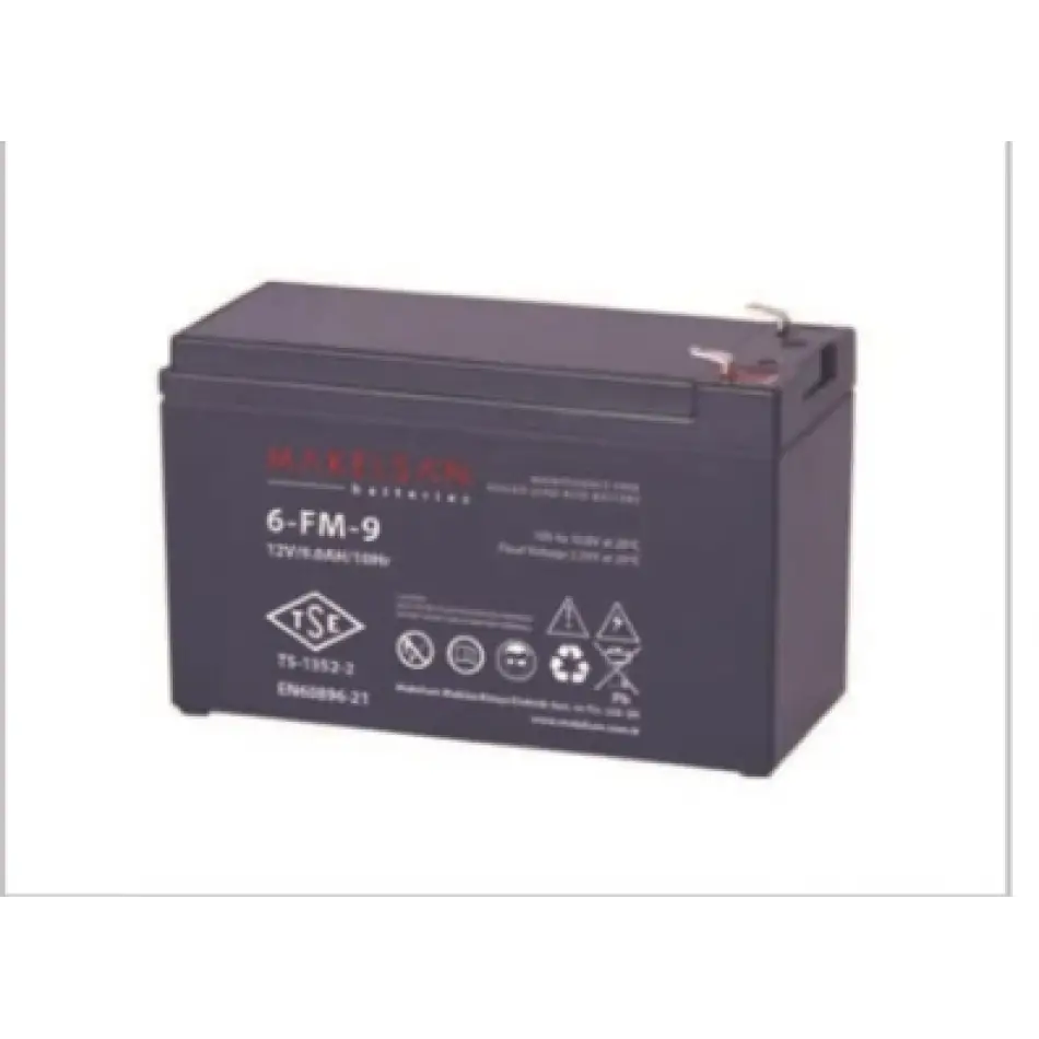 Makelsan 12v 9ah Tam Bakımsız Kuru Akü