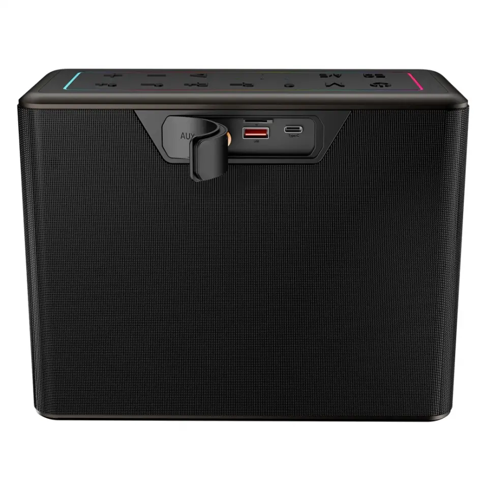 Mıcrolab M60 Vega, 100w, Taşınabilir, Bt/usb/aux/tf/type-c, Rgb Işıklı, 15000mah Batarya, 2adet Mikrofon, Karaoke/parti, Bluetooth Speaker,