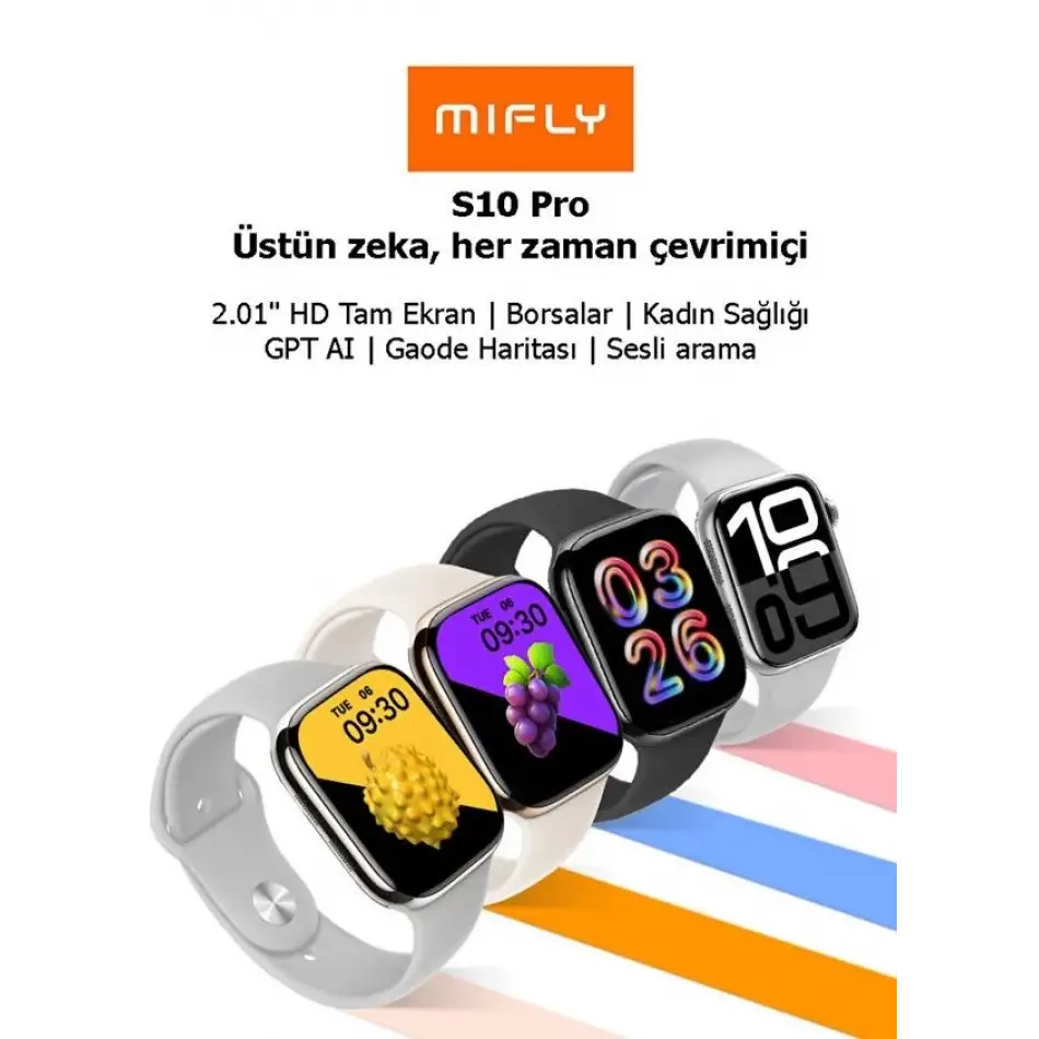 Mıfly S10 Pro Sıyah Akıllı Saat