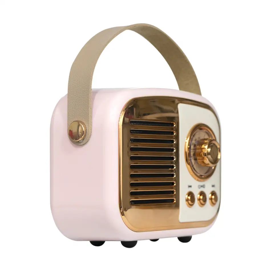 Mıkado Md-24bt, Echoes, Pembe, 3w, Taşınabilir, Usb/tf Kart/bluetooth, 800mah, Klasik Retro Müzik Kutusu