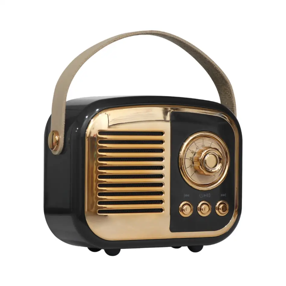 Mıkado Md-24bt, Echoes, Siyah, 3w, Taşınabilir, Usb/tf Kart/bluetooth, 800mah, Klasik Retro Müzik Kutusu