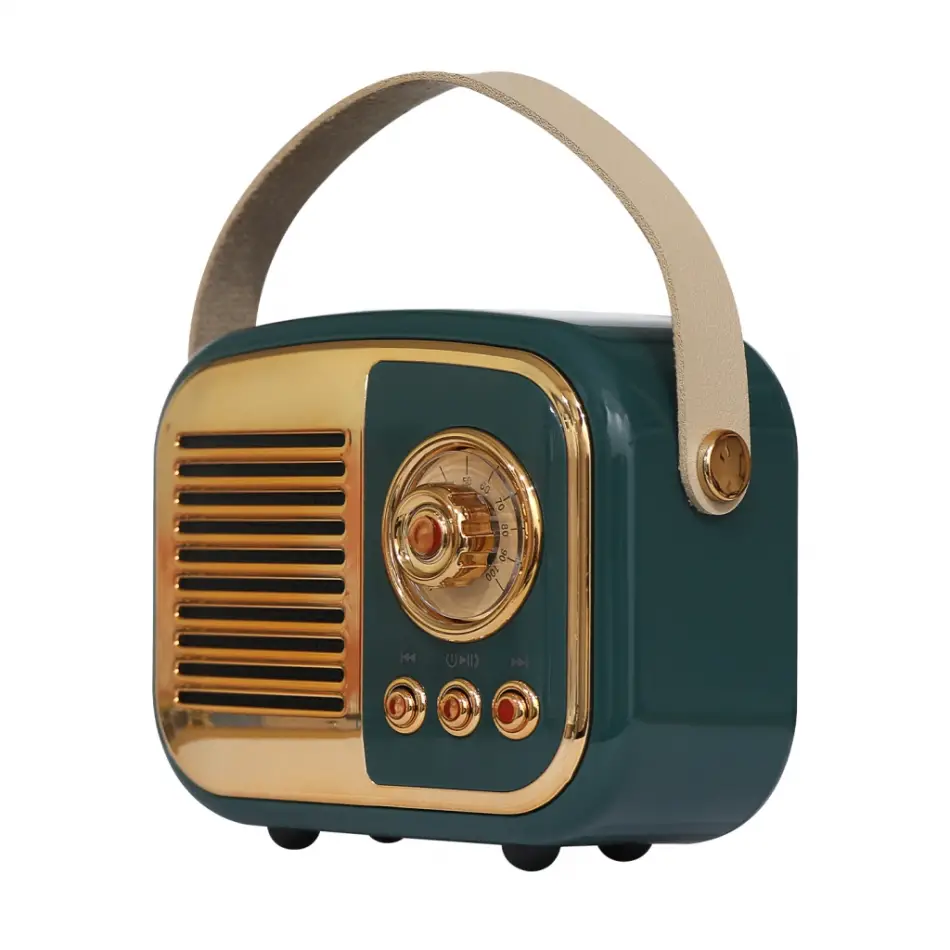 Mıkado Md-24bt, Echoes, Yeşil, 3w, Taşınabilir, Usb/tf Kart/bluetooth, 800mah, Klasik Retro Müzik Kutusu