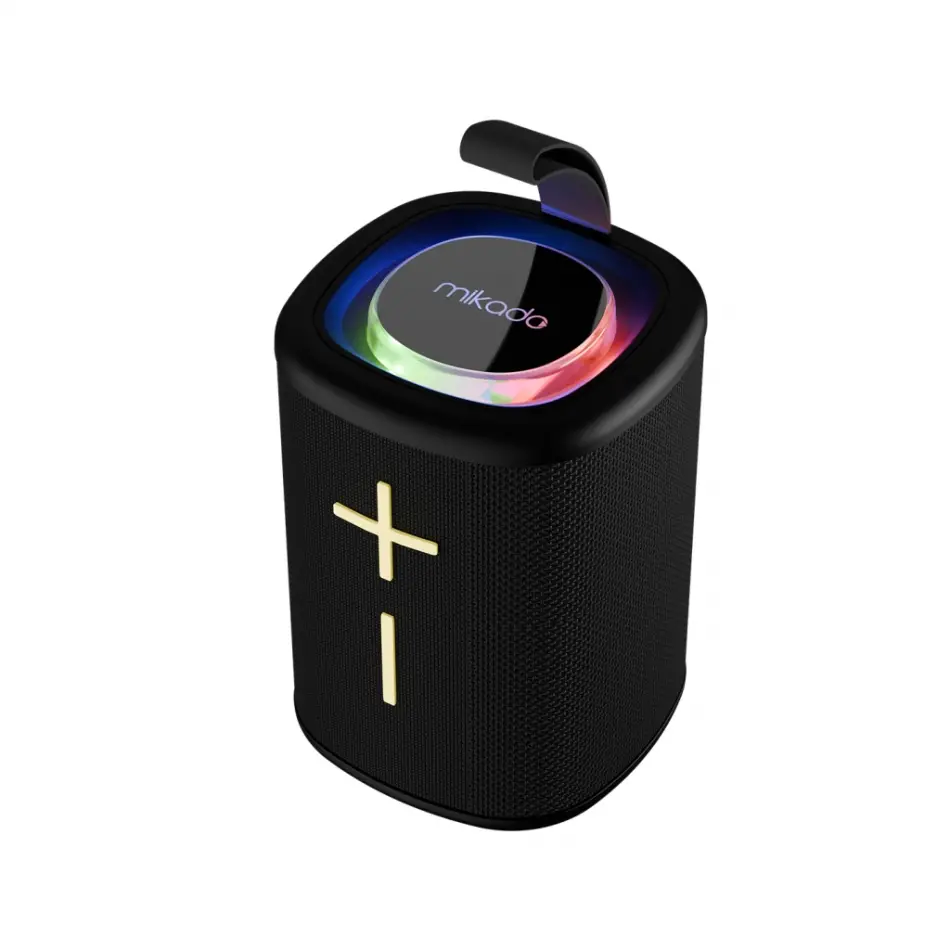 Mıkado Md-26bt, 6w, Taşınabilir, Usb/aux/bt/tf, Rgb Işıklı, 1200mah, Ipx66 Su Geçirmez, Bluetooth Speaker (siyah)